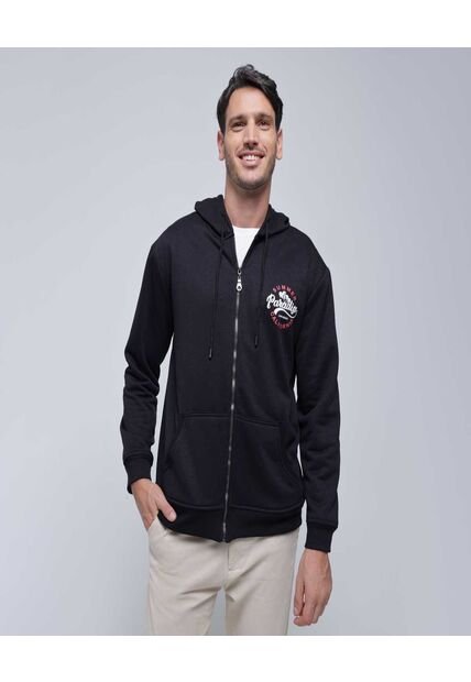 Buzo Para Hombre Zipper Color Negro Marca Ostu #60060385