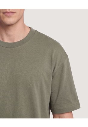 Camiseta Estampado Posterior  Para Hombre Verde Ostu