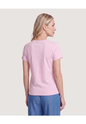 Camiseta Regular Estampada  Para Mujer Lila Ostu