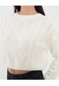 Saco Para Mujer Cuello Redondo Color Crema Marca Ostu #40330074 de Ostu