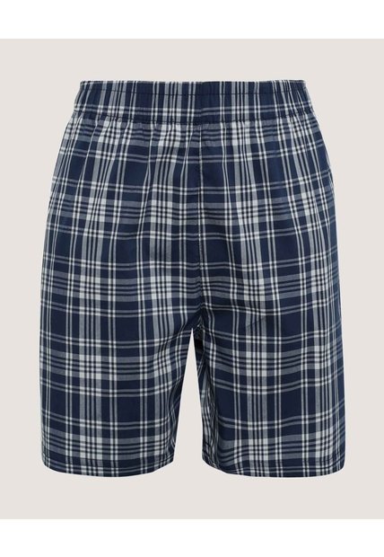 Pantaloncillo Cuadros Sin Bragueta X1 Para Hombre Azul Ostu