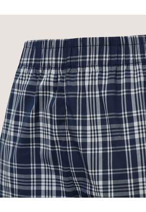 Pantaloncillo Cuadros Sin Bragueta X1 Para Hombre Azul Ostu