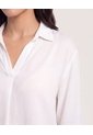 Blusa Fluida Manga 3/4  Para Mujer Blanco Ostu de Ostu