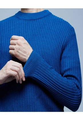 Saco Para Hombre Cuello Redondo Color Azul  Marca Ostu #60330040