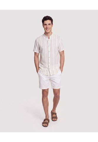 Camisa Manga Corta Cuello Abierto  Para Hombre Verde Ostu Ostu