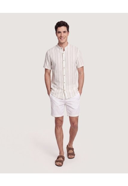 Camisa Manga Corta Cuello Abierto  Para Hombre Verde Ostu