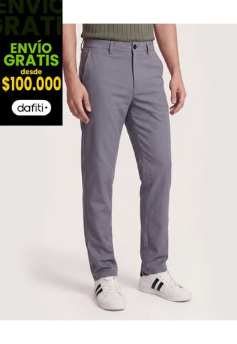 Pantalón Formal Essential  Para Hombre Gris Ostu Ostu