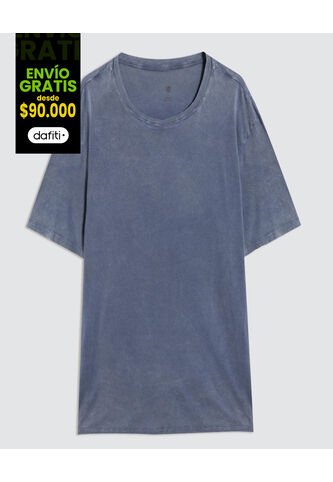 Camiseta Para Hombre Manga Corta Color Azul  Marca Ostu #60091386 Ostu