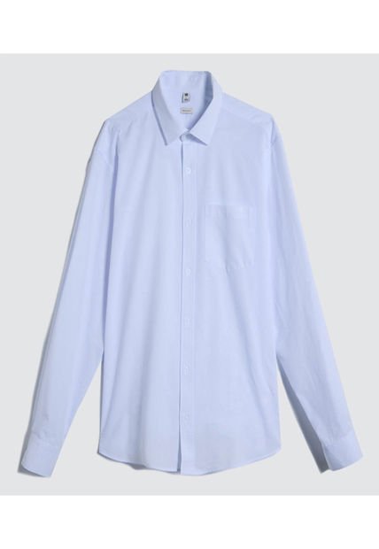 Camisa Para Hombre Manga Larga Con Bolsillo Color Blanco Marca Ostu #60010647