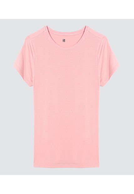 Camiseta Para Mujer Manga Corta Color Rosado  Marca Ostu #40091927