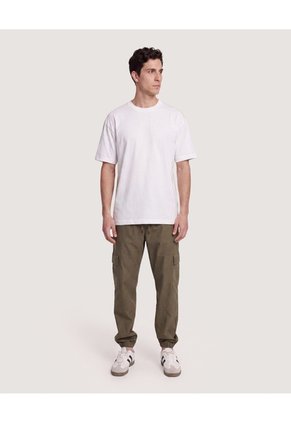 Jogger Con Bolsillos Cargo  Para Hombre Verde Ostu