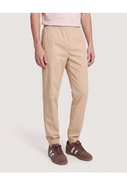 Jogger Plano Texturizado  Para Hombre Beige Ostu