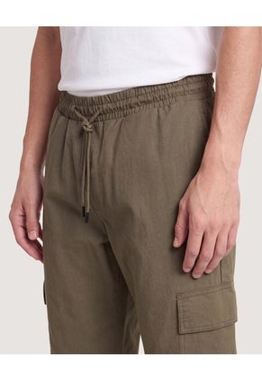 Jogger Con Bolsillos Cargo  Para Hombre Verde Ostu