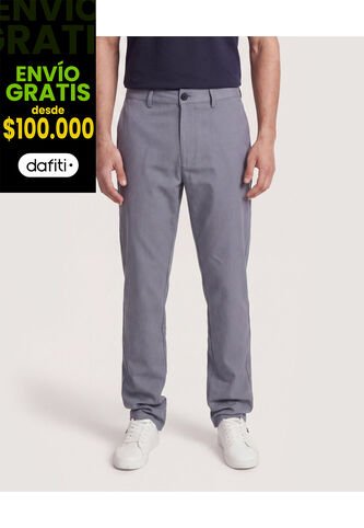 Pantalón Formal Essential  Para Hombre Gris Ostu Ostu