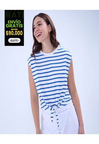 Camiseta Para Mujer Manga Sisa Color Azul Rey Marca Ostu #40092324 Ostu