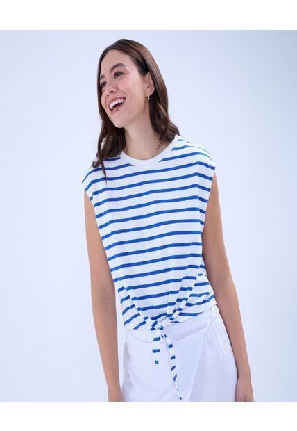 Camiseta Para Mujer Manga Sisa Color Azul Rey Marca Ostu #40092324