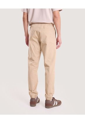 Jogger Plano Texturizado  Para Hombre Beige Ostu