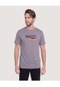 Camiseta Regular Con Estampado  Para Hombre Gris Ostu de Ostu