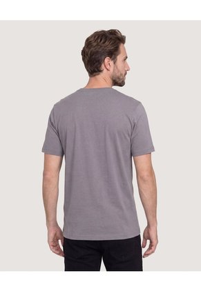 Camiseta Regular Con Estampado  Para Hombre Gris Ostu