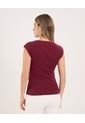 Camiseta Para Mujer Manga Sisa Cuello Redondo Color Vino Marca Ostu #40092530 de Ostu