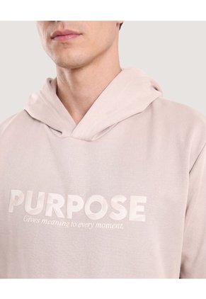 Buzo Hoodie Con Screen  Para Hombre Café Ostu
