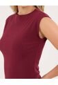 Camiseta Para Mujer Manga Sisa Cuello Redondo Color Vino Marca Ostu #40092530 de Ostu