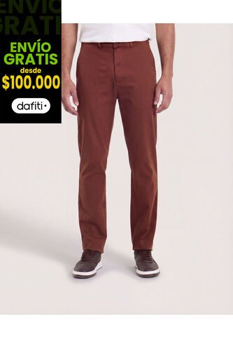 Pantalón Basico Chino  Para Hombre Café Ostu Ostu