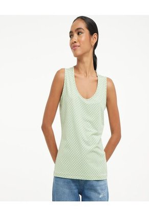 Top Para Mujer Cuello Redondo Color Verde  Marca Ostu #40220259