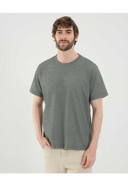 Camiseta Para Hombre Manga Corta Cuello Redondo Color Verde Marca Ostu #60091780