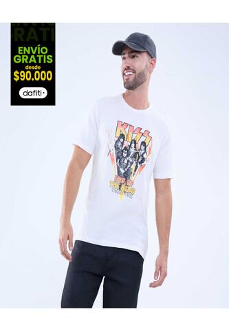 Camiseta Estampado Kiss  Para Hombre #60091600 Ostu Ostu