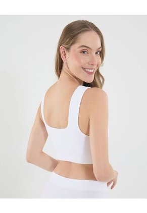 Top Para Mujer Seamless Con Copas Color Blanco Marca Ostu #40220398
