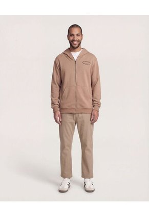 Buzo  Para Hombre Zipper Color Café Marca Ostu #60060608