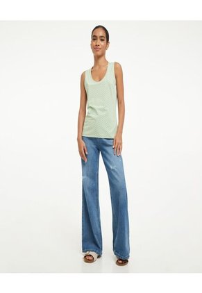 Top Para Mujer Cuello Redondo Color Verde  Marca Ostu #40220259