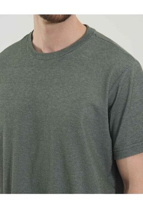 Camiseta Para Hombre Manga Corta Cuello Redondo Color Verde Marca Ostu #60091780