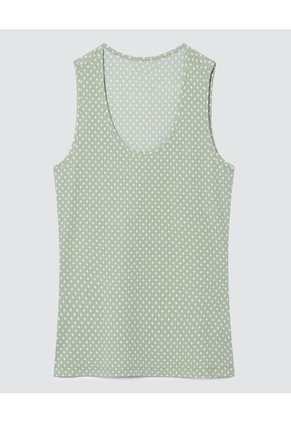 Top Para Mujer Cuello Redondo Color Verde  Marca Ostu #40220259