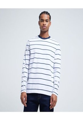 Camiseta Para Hombre Manga Larga Color Blanco Marca Ostu #60091181