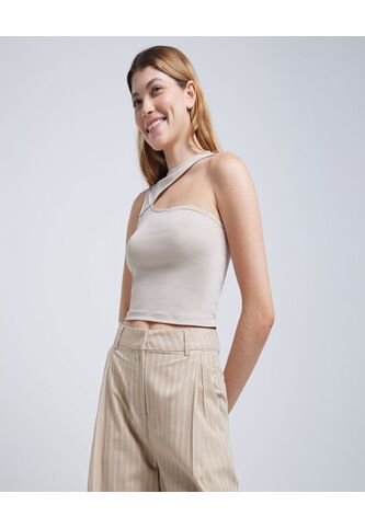 Camiseta Para Mujer Manga Sisa Color Beige Marca Ostu #40092130 Ostu