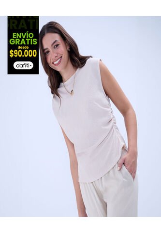 Camiseta Para Mujer Manga Sisa Color Arena Marca Ostu #40092321 Ostu