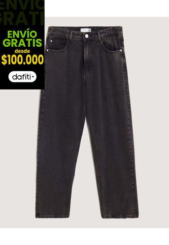 Jean Loose  Para Hombre Negro Ostu Ostu