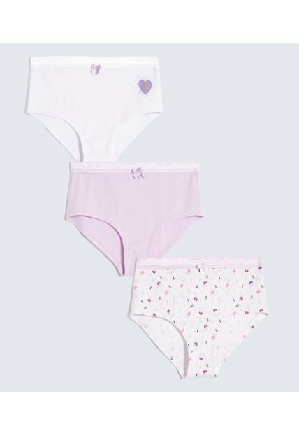 Ropa Interior Infantil Niña Panty Color Lila Marca Ostu #90180078