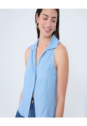 Blusa Para Mujer Manga Sisa Color Azul Claro Marca Ostu #40121136