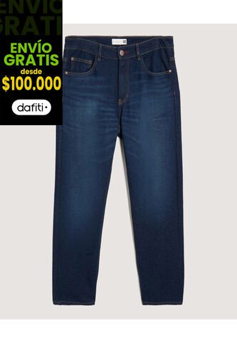 Jean Straight Oscuro  Para Hombre Azul Ostu Ostu