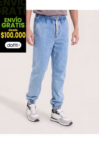 Jean Jogger  Para Hombre Azul Ostu Ostu