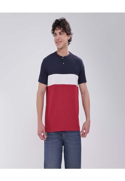 Camiseta Para Hombre Manga Corta Color Azul  Marca Ostu #60091405