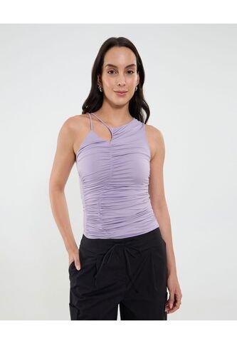 Camiseta Para Mujer Manga Sisa Cuello Redondo Color Lila Marca Ostu #40092499 Ostu