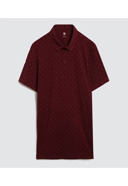 Polo Para Hombre Cuello Maquina Con Bolsillo Color Vino Marca Ostu #60110665