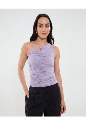 Camiseta Para Mujer Manga Sisa Cuello Redondo Color Lila Marca Ostu #40092499