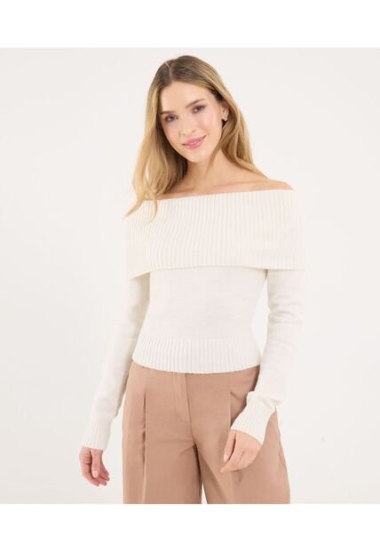 Saco Para Mujer Cardigan Color Crema Marca Ostu #40330093