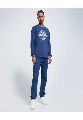 Camiseta Para Hombre Manga Larga Color Azul  Marca Ostu #60091313