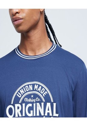 Camiseta Para Hombre Manga Larga Color Azul  Marca Ostu #60091313